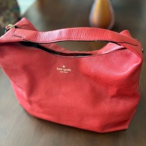 Red Leather Kate Spade Hobo Handbag!